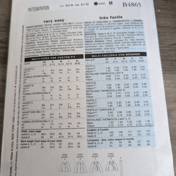 Butterick Pattern - Picture 2 of 2
